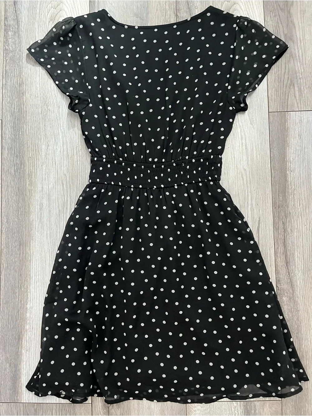 Abercrombie & Fitch Black Dress with White Polka Dots